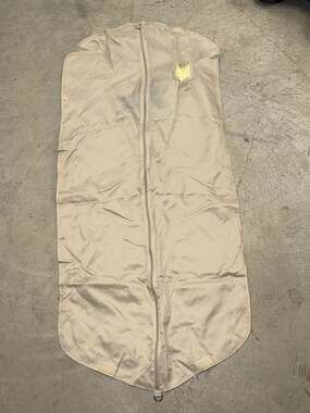 Vintage Burberry Prorsum Tan Nylon Garment Bag Dust Cover with Silver Knight Log